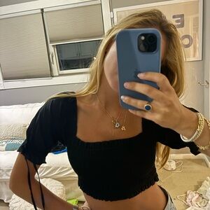 Black crop top